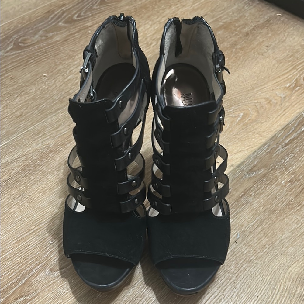 Michael Kors Black Strappy Heeled Sandals